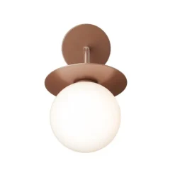 Nuura Liila Outdoor vägglampa, mörk brons - opalvit