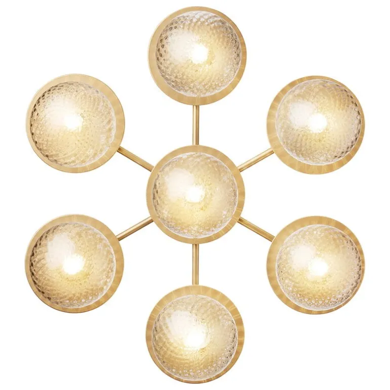 Nuura Liila Star vägg-/taklampa, Nordic gold - optic clear