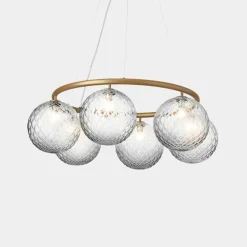 Nuura Miira 6 Circular pendellampa, mässing - ofärgad