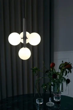 Nuura Miira 4 pendellampa, klippgrå - opal