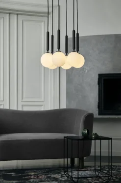 Nuura Miira 6 pendellampa, klippgrå - opal