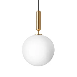 Nuura Miira 1 stor pendellampa, mässing - opal