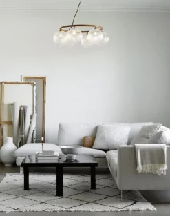 Nuura Mira 6 Circular pendellampa, mörk brons - klar