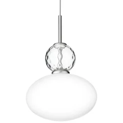 Nuura Rizzatto 32 pendellampa, satinsilver - opalvit