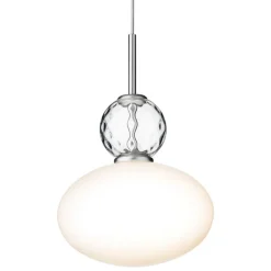 Nuura Rizzatto 32 pendellampa, satinsilver - opalvit