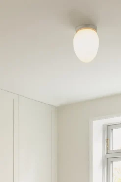 Nuura Rizzatto 171 taklampa, satinsilver - opalvit