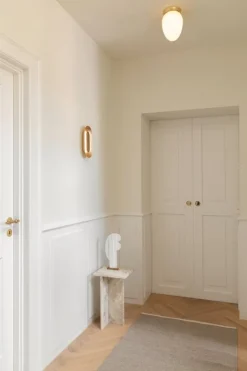 Nuura Rizzatto 171 taklampa, mässing - opalvit