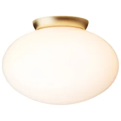 Nuura Rizzatto 301 taklampa, satinmässing - opalvit