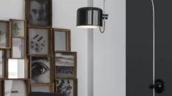 Oluce Coupé 1158 vägglampa, svart