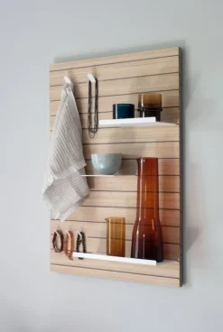 OOJA displays W001 vägghylla, ek - grå