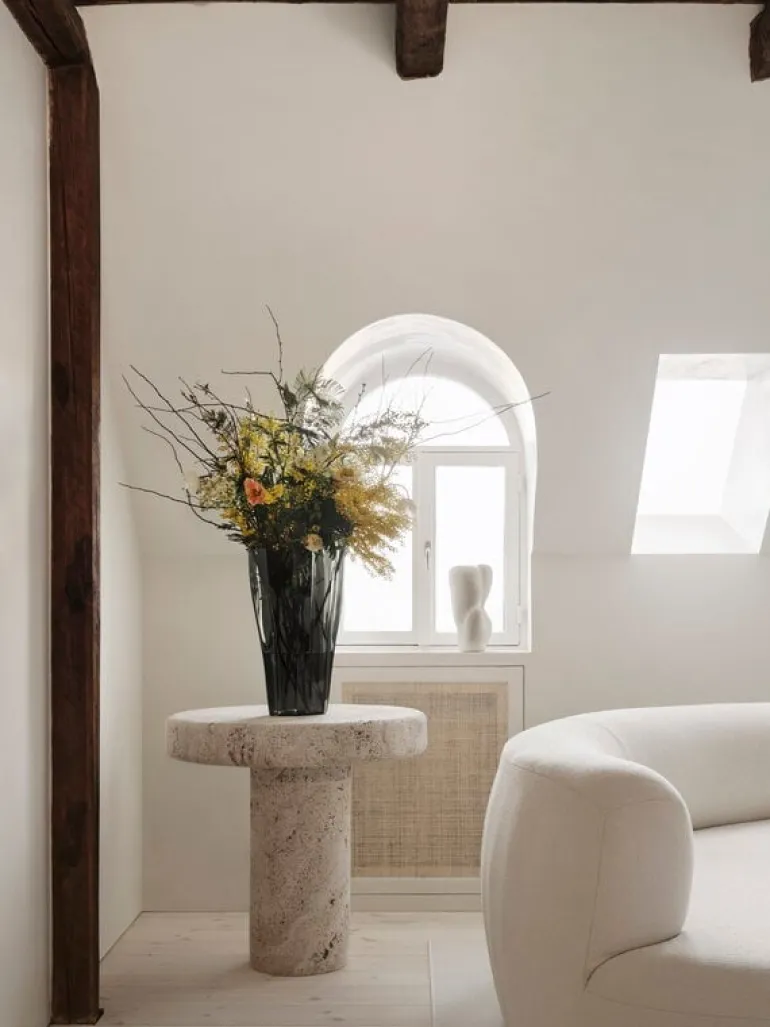 Orrefors Reed vas, 500 mm, clear smokey green