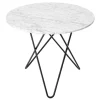 OX Denmarq Dining O bord 80 cm, svart - vit marmor