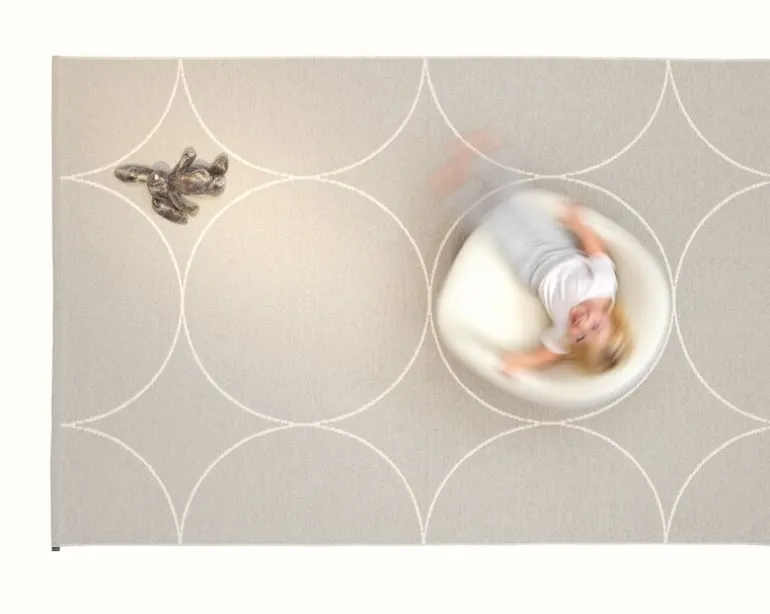 Pappelina Boo matta 70 x 300 cm, linne - vanilj