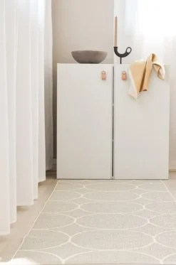 Pappelina Boo matta 70 x 300 cm, linne - vanilj