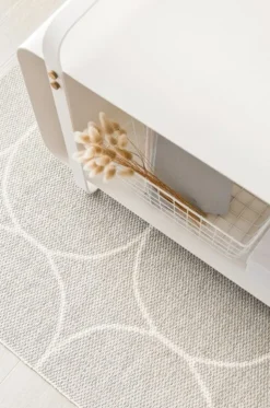 Pappelina Boo matta 70 x 300 cm, linne - vanilj