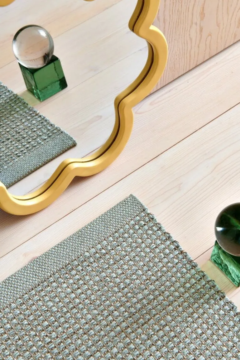 Pappelina Emm matta, 70 x 240 cm, salvia - linne metallic