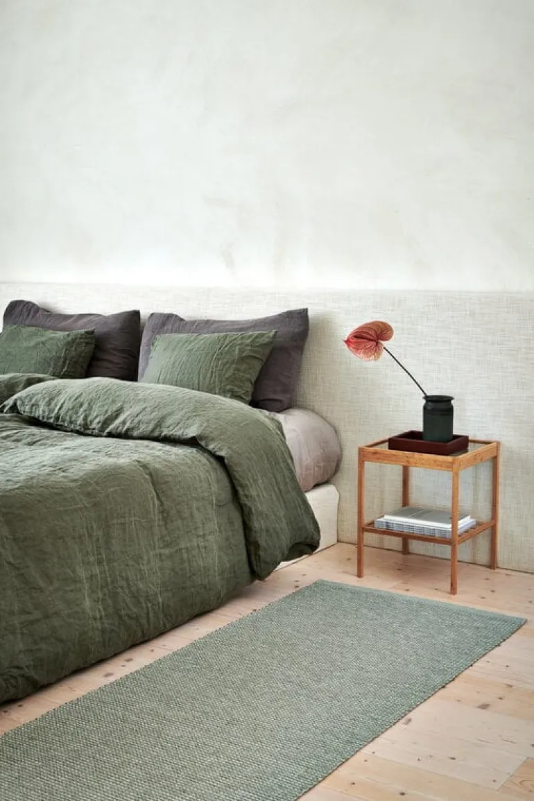 Pappelina Emm matta, 70 x 240 cm, salvia - linne metallic