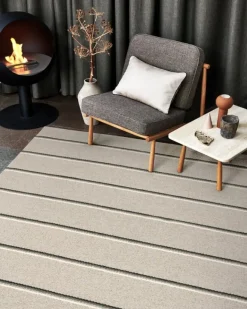 Pappelina Olle matta 180 x 260 cm, grå - linne