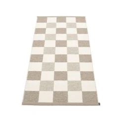 Pappelina Pix matta, 70 x 160 cm, mörkt linne - vanilj - linne