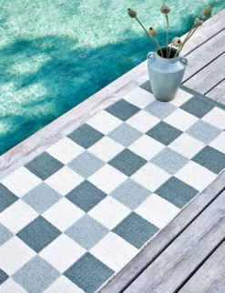 Pappelina Pix matta, 70 x 240 cm, armégrön - vanilj - salvia