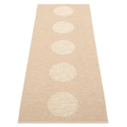 Pappelina Vera 2.0 matta, 70 x 200 cm, beige - beige metallic