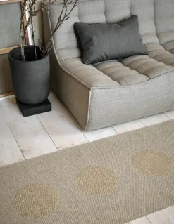 Pappelina Vera 2.0 matta, 70 x 280 cm, mörkt linne - linnemetallic