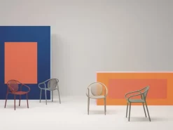 Pedrali Remind 3735r fåtölj, återvunnen plast, grå