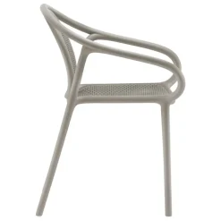 Pedrali Remind 3735r fåtölj, återvunnen plast, grå