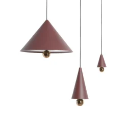 Petite Friture Cherry LED-pendel, mini XS, brunröd