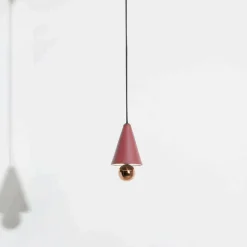 Petite Friture Cherry LED-pendel, mini XS, brunröd