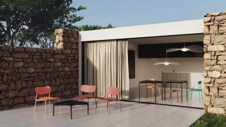 Petite Friture Fromme stol, brunröd