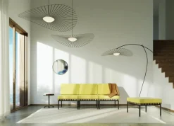 Petite Friture Vertigo Nova pendellampa, 140 cm, svart - vitt glas