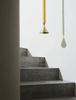 Pholc Apollo 39 pendellampa, honungsguld - polerad mässing