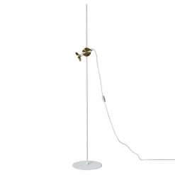 Pholc Blend 150 golvlampa, vit - mässing