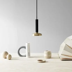 Pholc Blend 9 pendellampa, svart - mässing