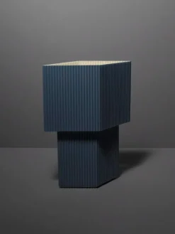 Pholc Romb Mini bordslampa, blå sten