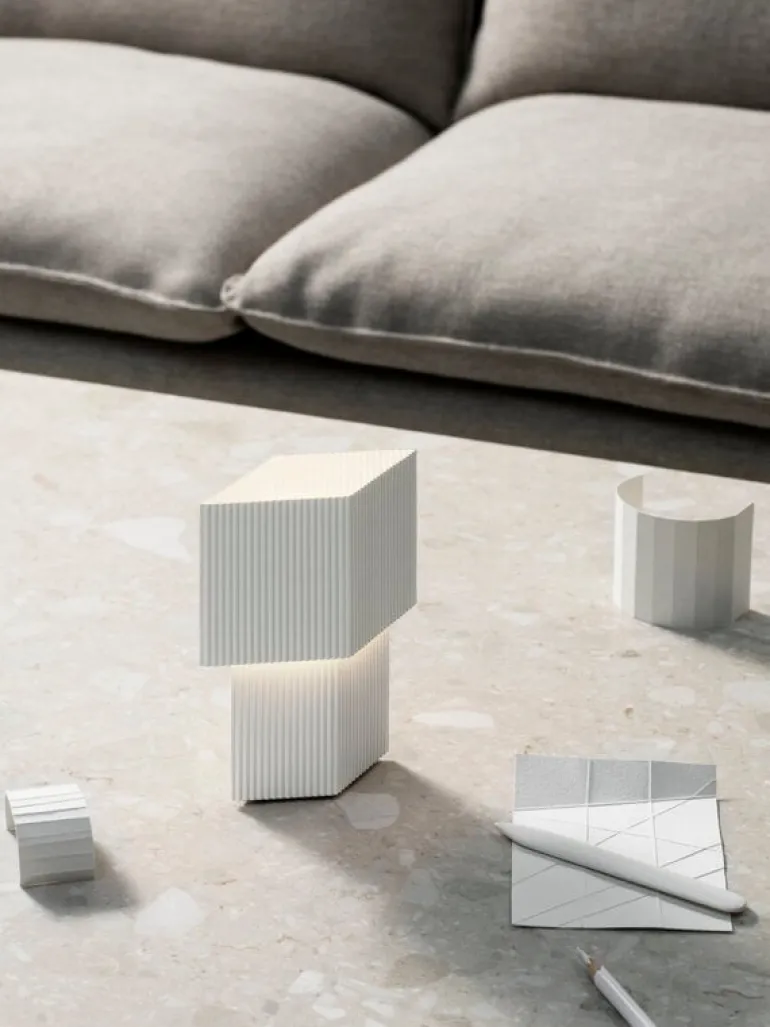 Pholc Romb Mini bordslampa, bomull