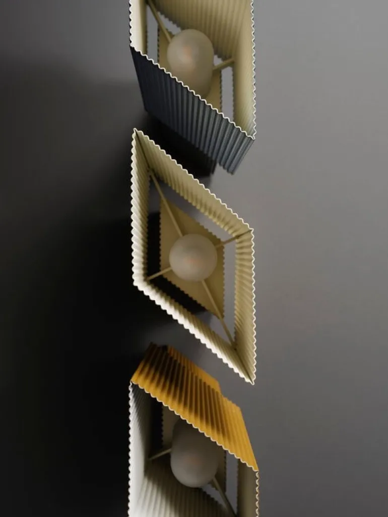 Pholc Romb Mini bordslampa, bomull