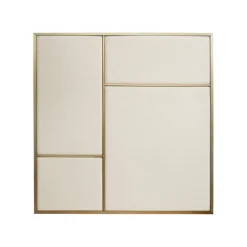 PLEASE WAIT to be SEATED Nouveau Pin tavla, medium, mässing - naturlig kanvas