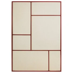 PLEASE WAIT to be SEATED Nouveau Pin tavla, stor, baskiskt röd - naturlig kanvas