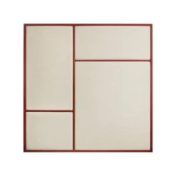 PLEASE WAIT to be SEATED Nouveau Pin tavla, medium, baskiskt röd - naturlig kanvas