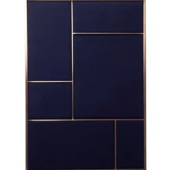 PLEASE WAIT to be SEATED Nouveau Pin anslagstavla, stor, mässing - blå