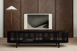 Poiat Bastone lågt sideboard med dörrar, svart