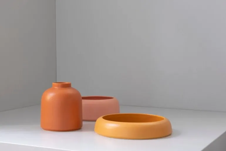 Raawii Omar skål 01, rosa nude