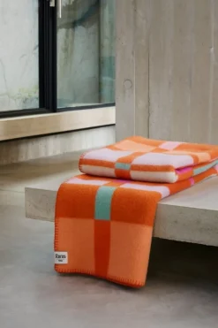 Røros Tweed City pläd, 135 x 200 cm, orange