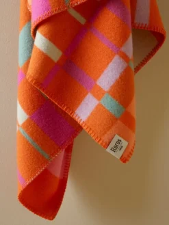 Røros Tweed City pläd, 135 x 200 cm, orange