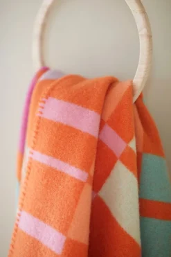 Røros Tweed City pläd, 135 x 200 cm, orange