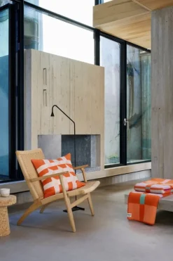 Røros Tweed City pläd, 135 x 200 cm, orange