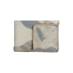 Røros Tweed Fugl og fisk pläd, 67 x 100 cm, grå - beige