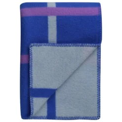 Røros Tweed Knut pläd, 135 x 200 cm, koboltblå